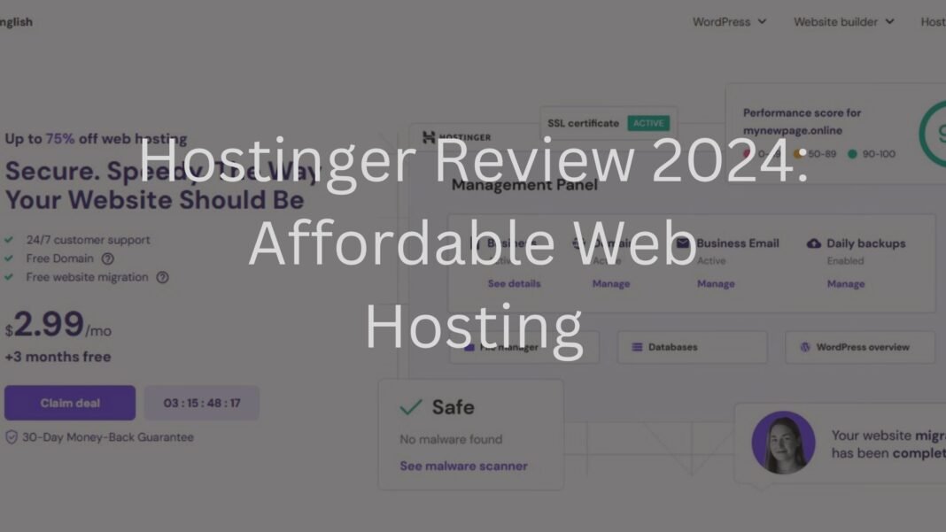 Hostinger Review 2024: Affordable Web Hosting